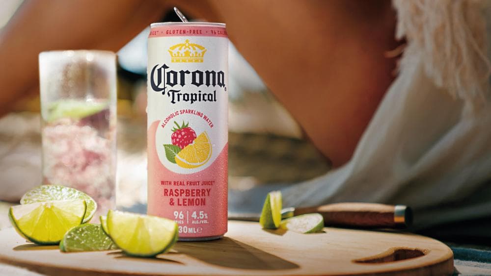 Corona Tropical can 